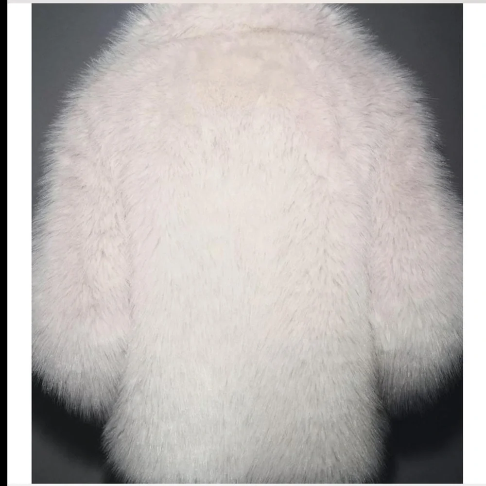 ZARA Cream Faux Fur Teddy Jacket - Picture 6 of 7